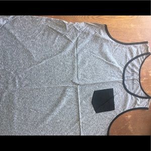 Mossimo Grey Tank Top with Black Pocket